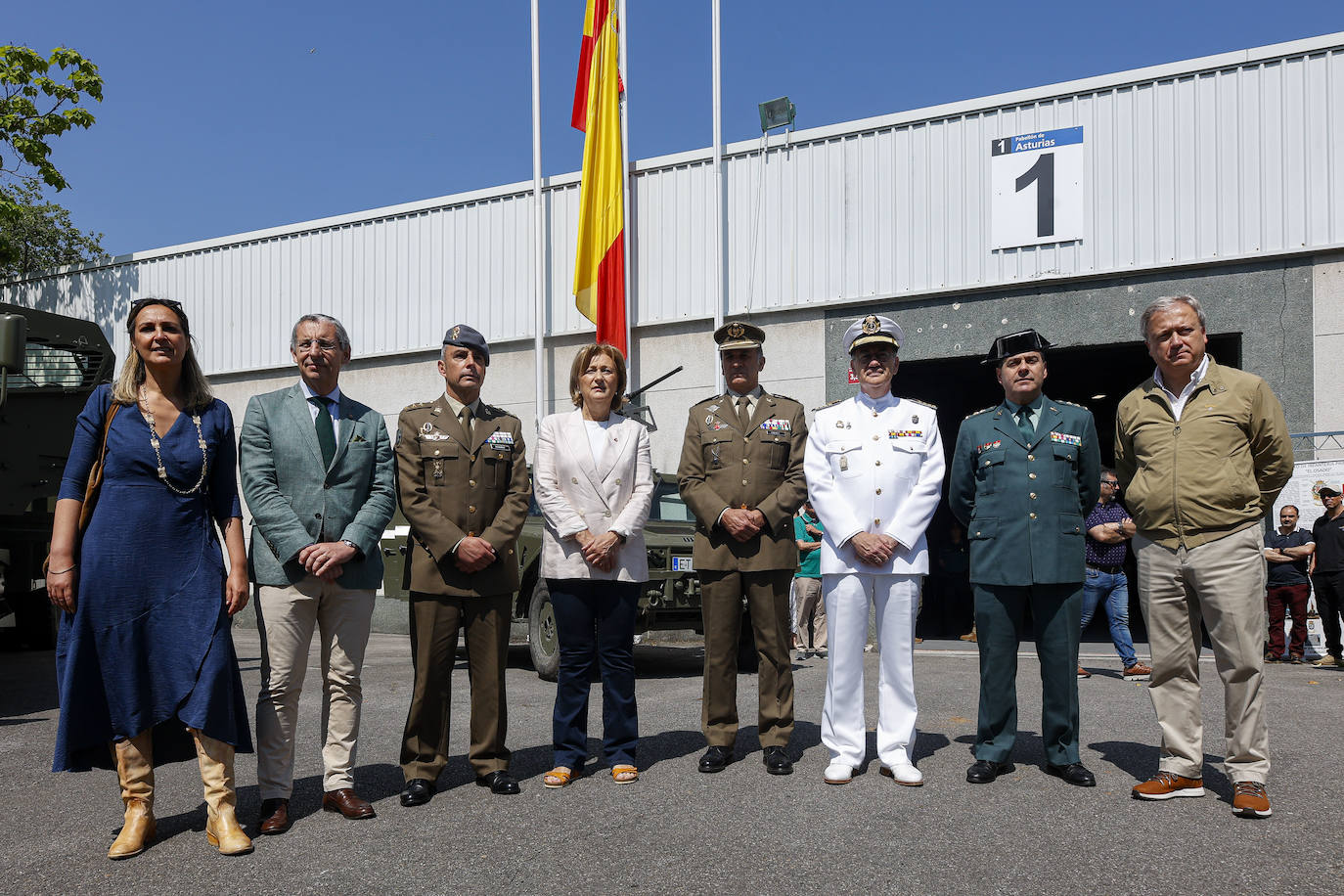 Las Fuerzas Armadas se despliegan en el recinto ferial de Gijón