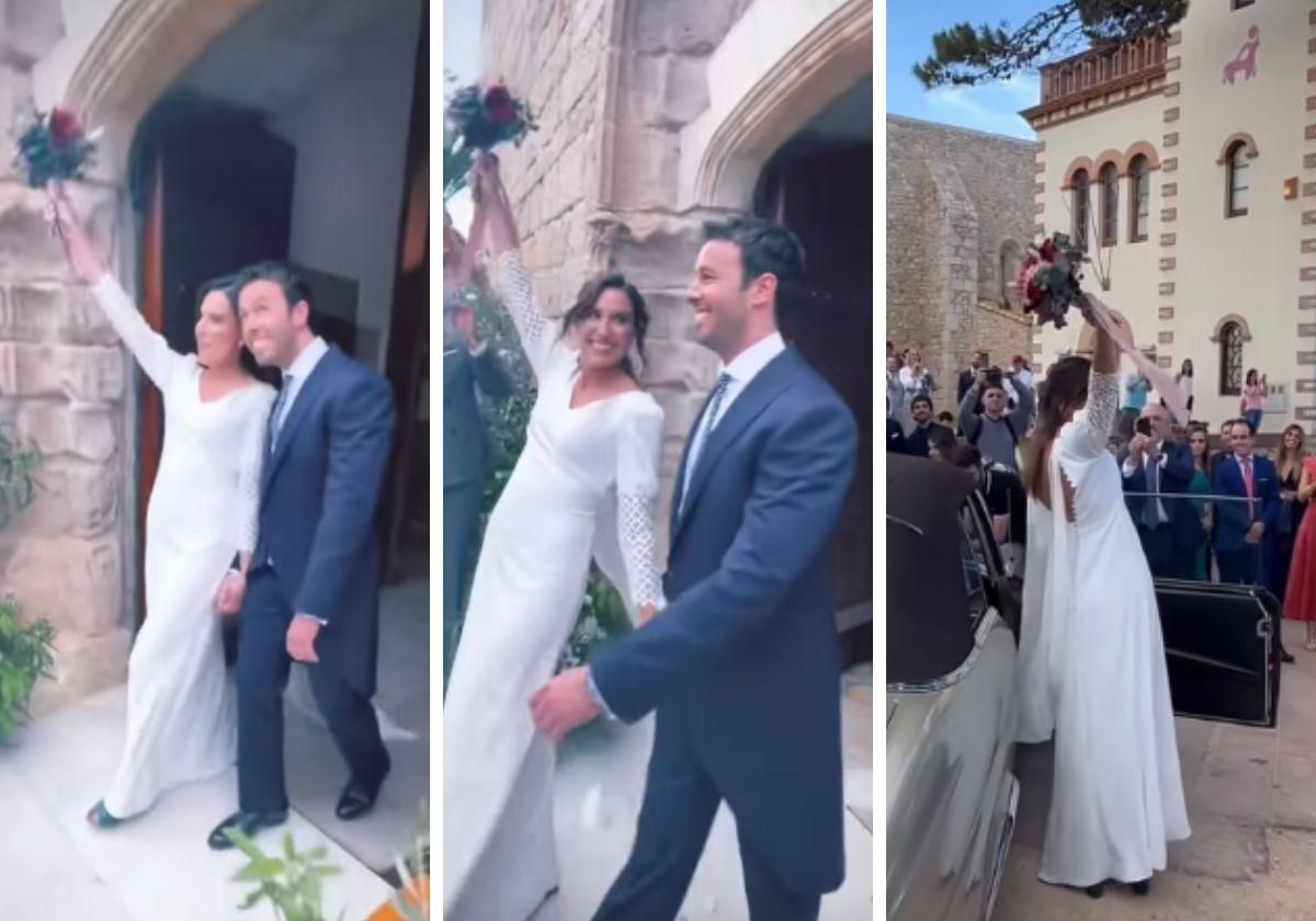 Matías Prats y Claudia Collado en durante su boda.