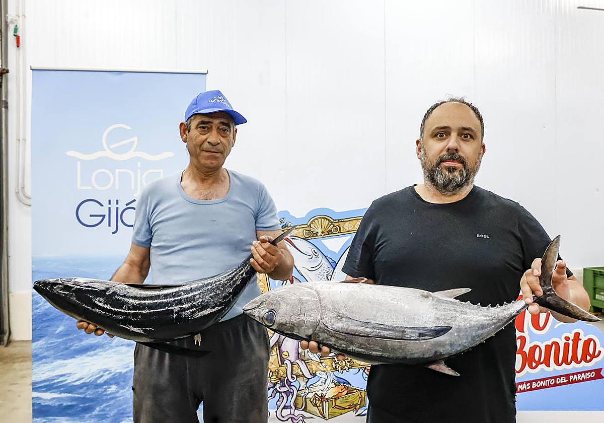 El primer bonito de Gijón, a 14,91 euros el kilo