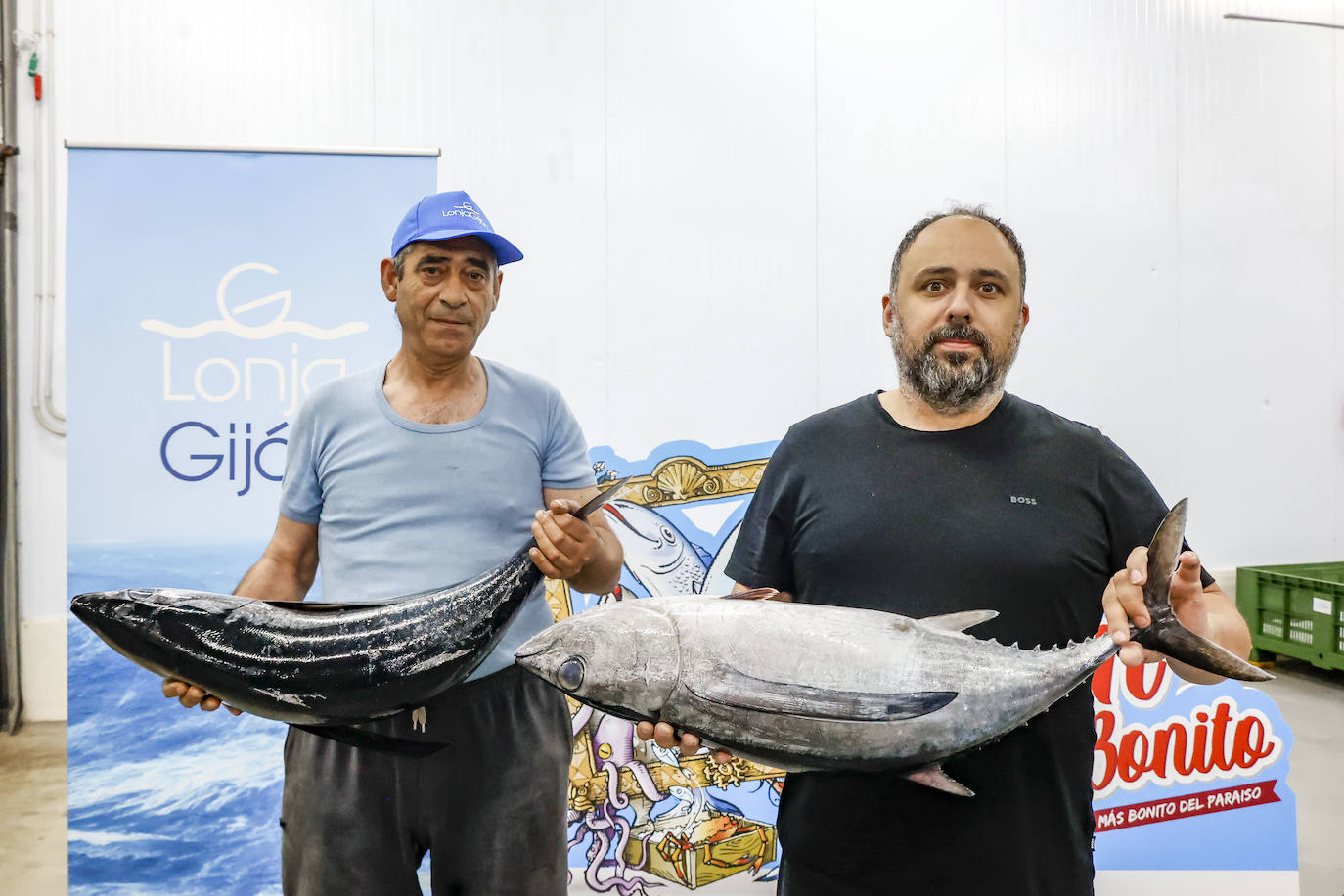 El primer bonito de Gijón, a 14,91 euros el kilo