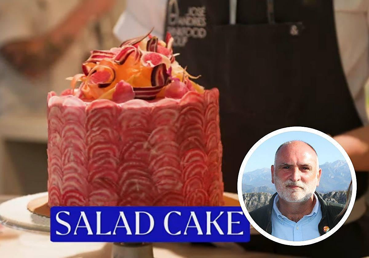 Así es la tarta de ensalada de José Andrés.