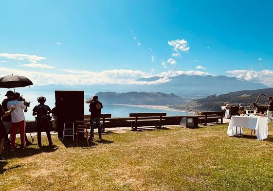 Rodaje en la costa de Colunga.