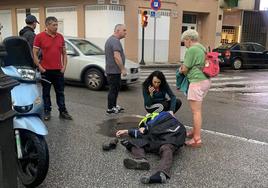 Herido un motorista en un accidente en la carretera Carbonera, en Gijón