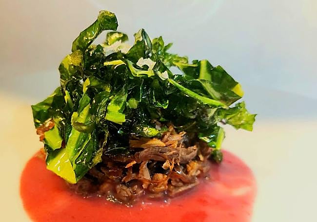 El pincho La Venganza, de la Sidrería Suiss, ganador del segundo premio.