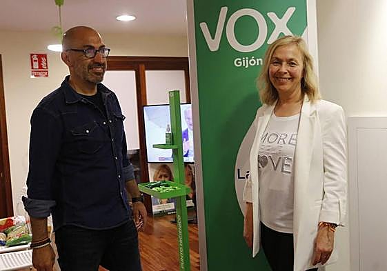Oliver Suárez y Sara Álvarez Rouco, los dos concejales de Vox en Gijón.
