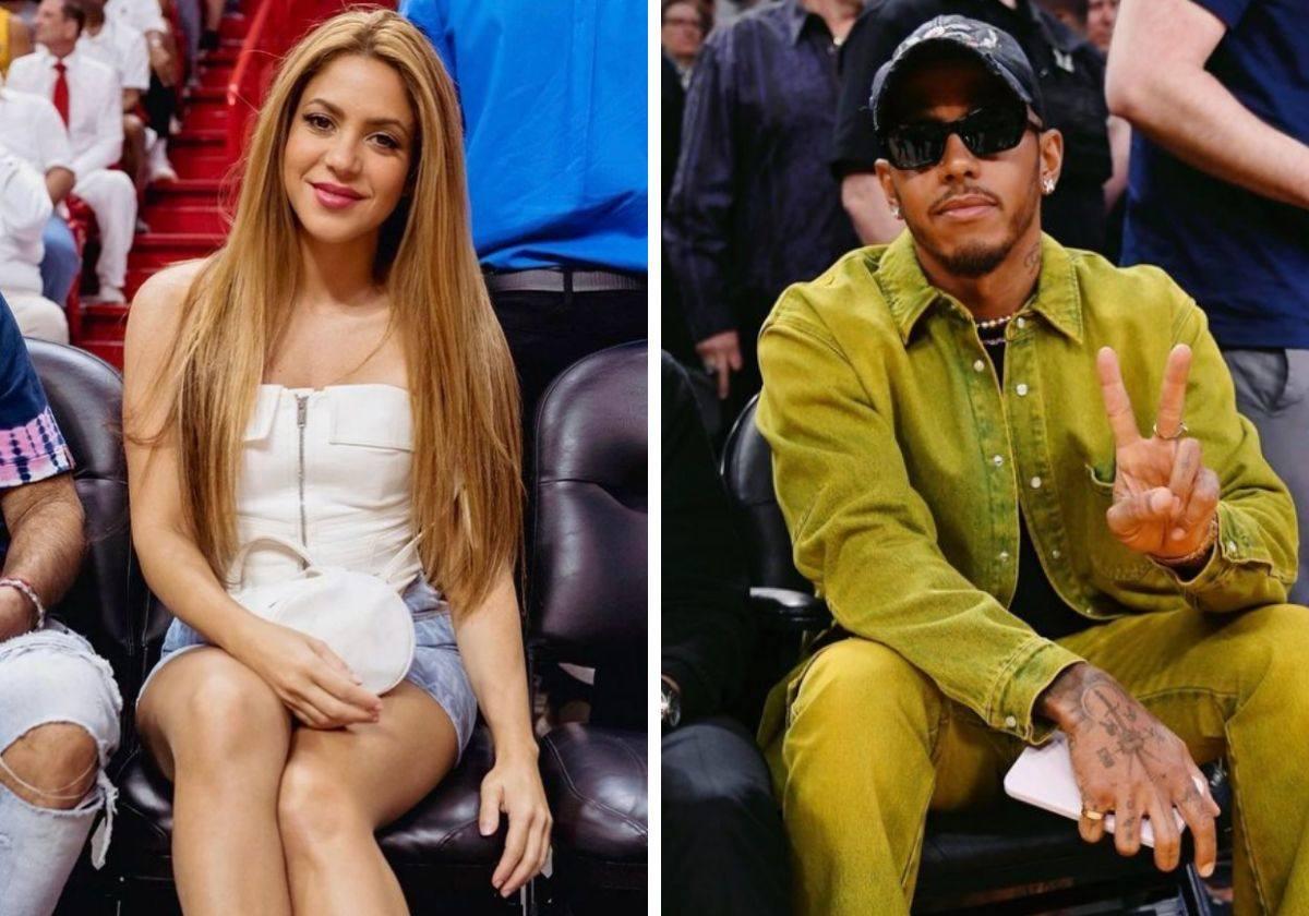 Shakira y Lewis Hamilton.