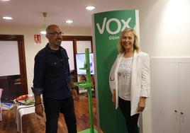 Oliver Suárez y Sara Álvarez Rouco, los dos concejales de Vox en Gijón.