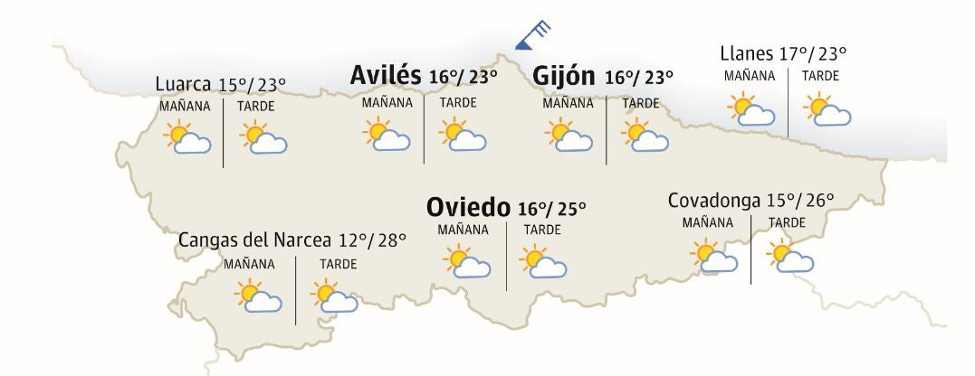 El tiempo en Asturias para este jueves, 15 de junio