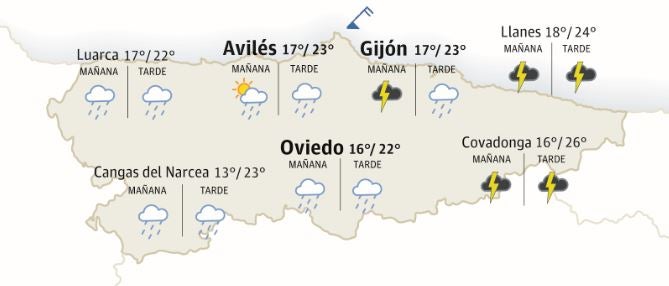 El tiempo que hará en Asturias el lunes 19 de junio