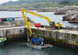 La extracción de sedimentos se realiza por medios terrestres.