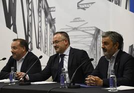 Pelayo García, Joel García y Alejandro Calvo, en la asamblea de CAC-Asprocon.