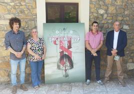 Iván Pérez, Eva María Pérez, Gerardo Sanz y 'Chema' Martínez, pregonero de las fiestas.