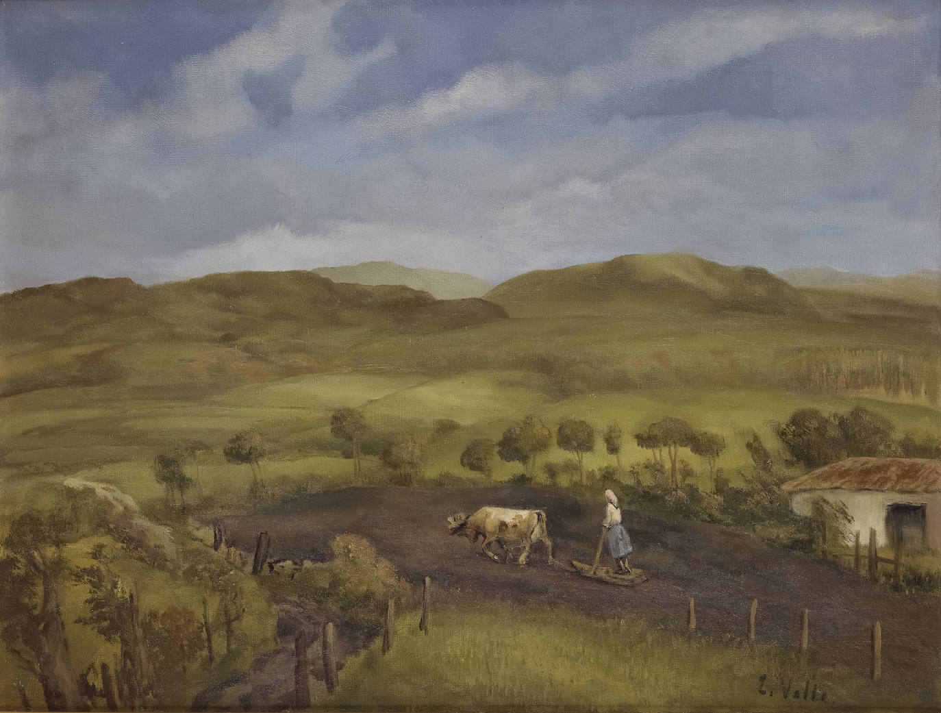 'Mujer trabajando la tierra', 1945.