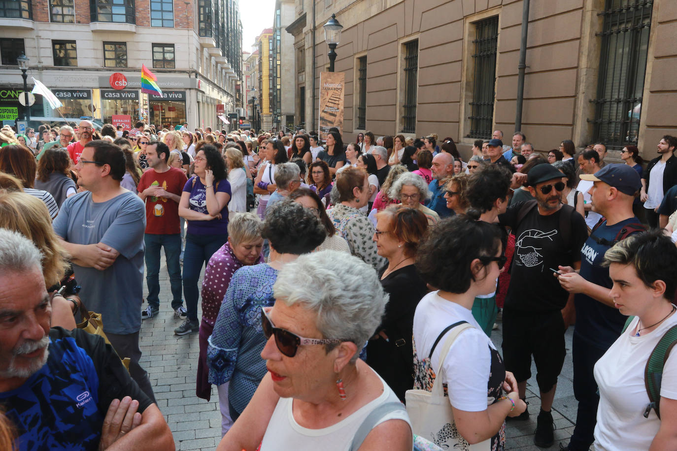 Protesta en Gijón por el pacto con Vox