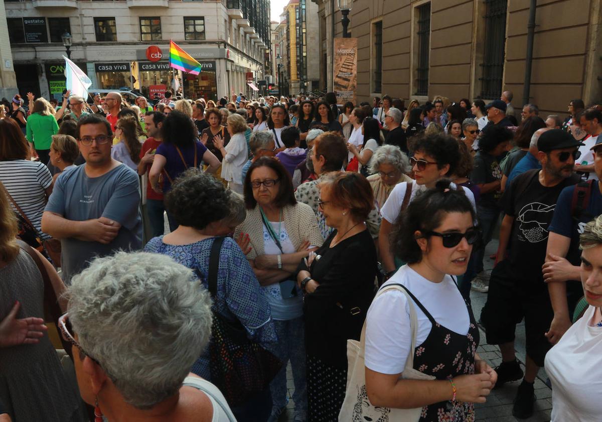 Protesta en Gijón por el pacto con Vox