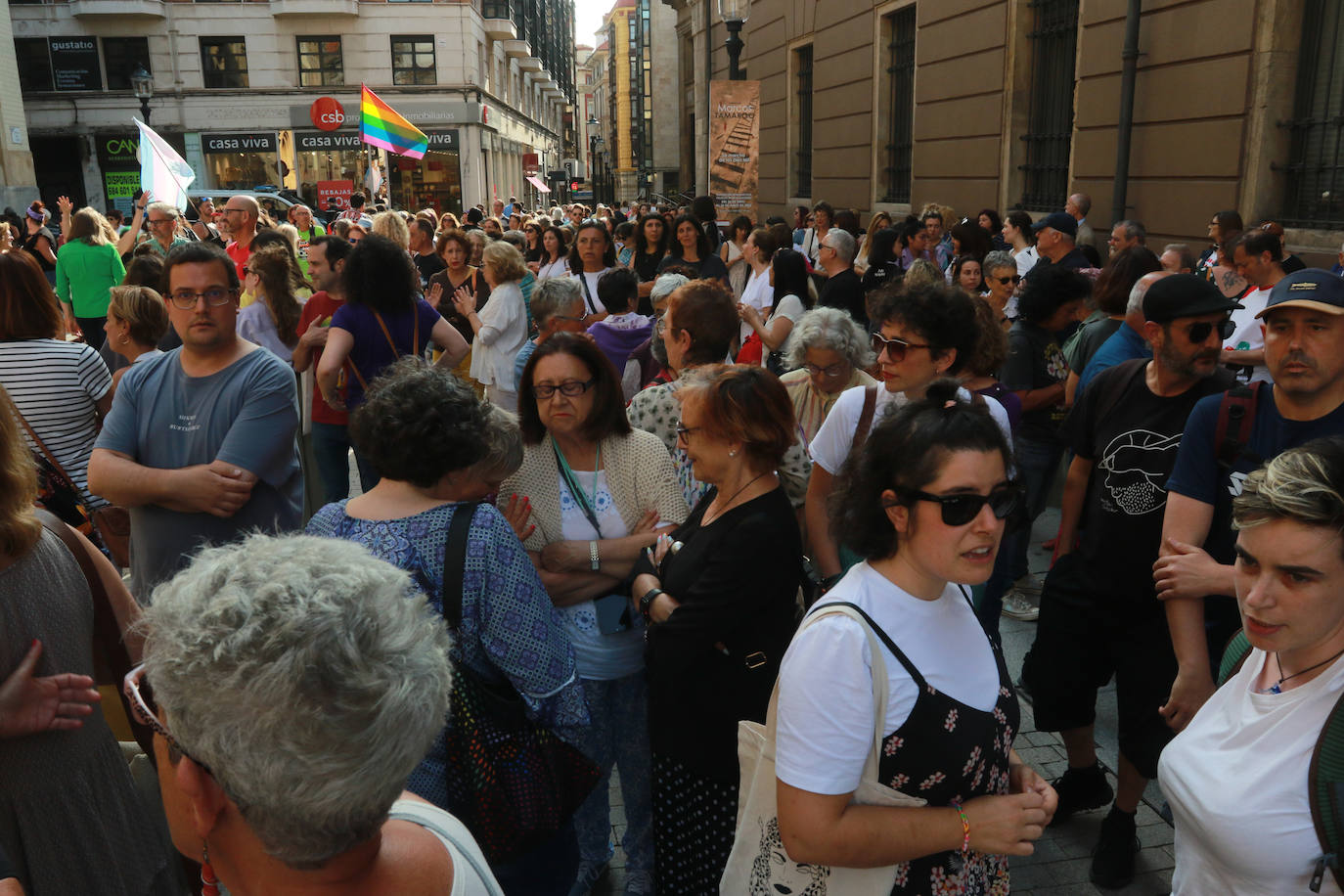 Protesta en Gijón por el pacto con Vox