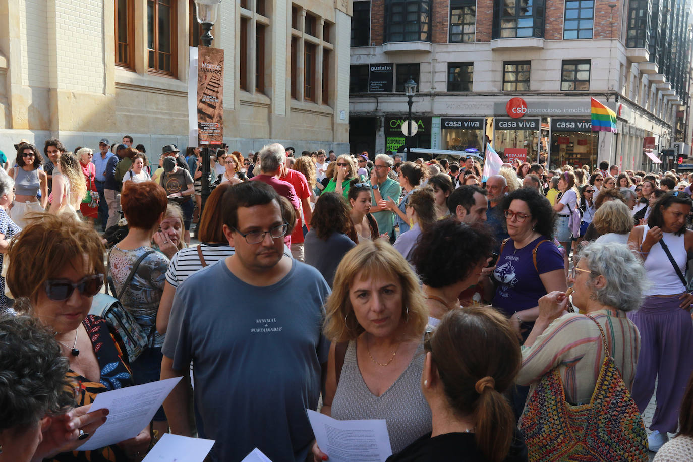 Protesta en Gijón por el pacto con Vox