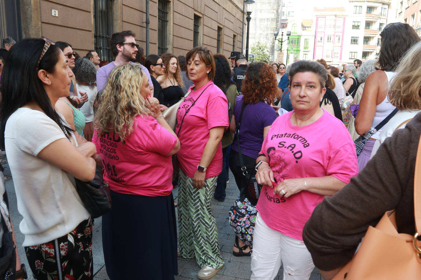 Protesta en Gijón por el pacto con Vox