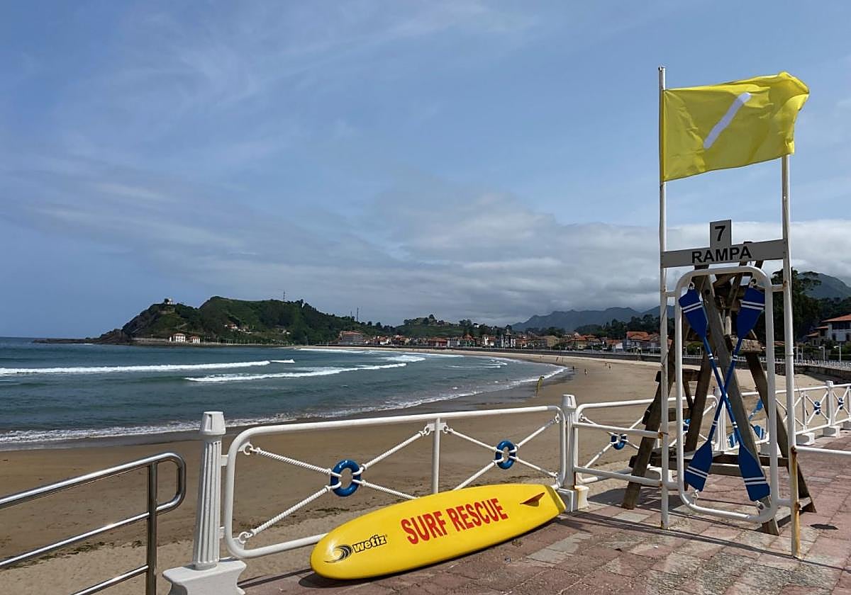 La playa reabrió al baño, aunque hubo bandera amarilla.