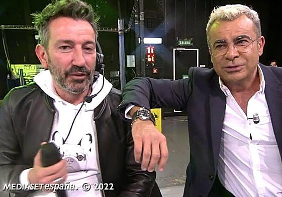 David Valldeperas y Jorge Javier Vázquez, en primavera de 2022, durante la emisión de 'Sálvame'