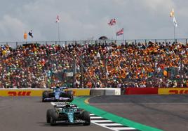 Fernando Alonso, en el circuito de Silverstone.