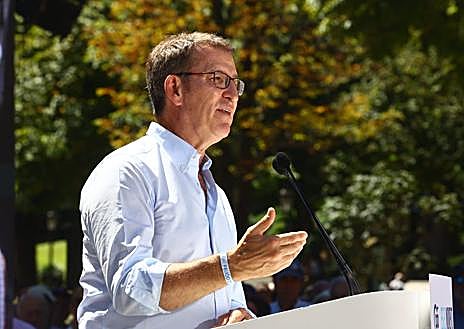 Imagen secundaria 1 - Feijóo promete reducir el coste de la energía para las electrointensivas y sacar al lobo del Lespre