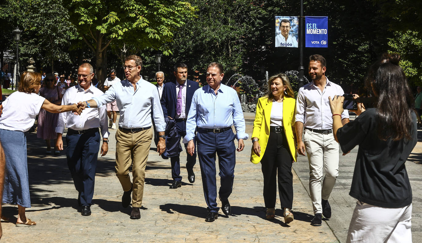 Así fue el acto de campaña de Feijóo en Oviedo