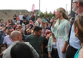 Yolanda Díaz, durante el mitin en Gijón.