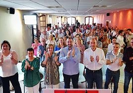 Acto político celebrado esta mañana en Avilés en el que han intervenido Adrián Barbón, María Fernández, Mariví Monteserín y Luis Ramón Fernández Huerga