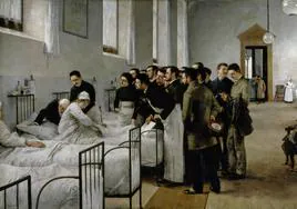 Jiménez de Aranda. 'Una sala del hospital...' (1889).