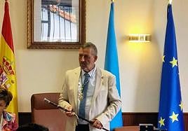 Jaime Pérez Lorente, en la toma de posesión como alcalde de Soto del Barco.