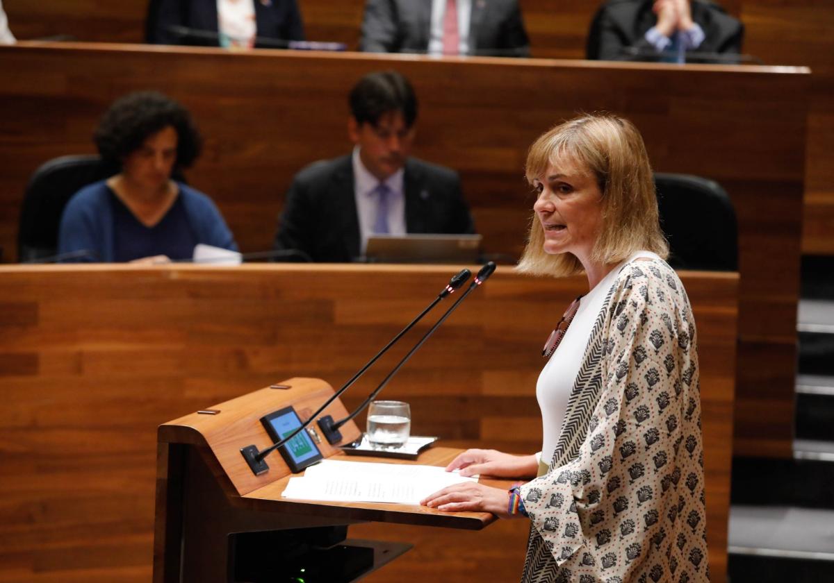 Covadonga Tomé, durante su intervención.