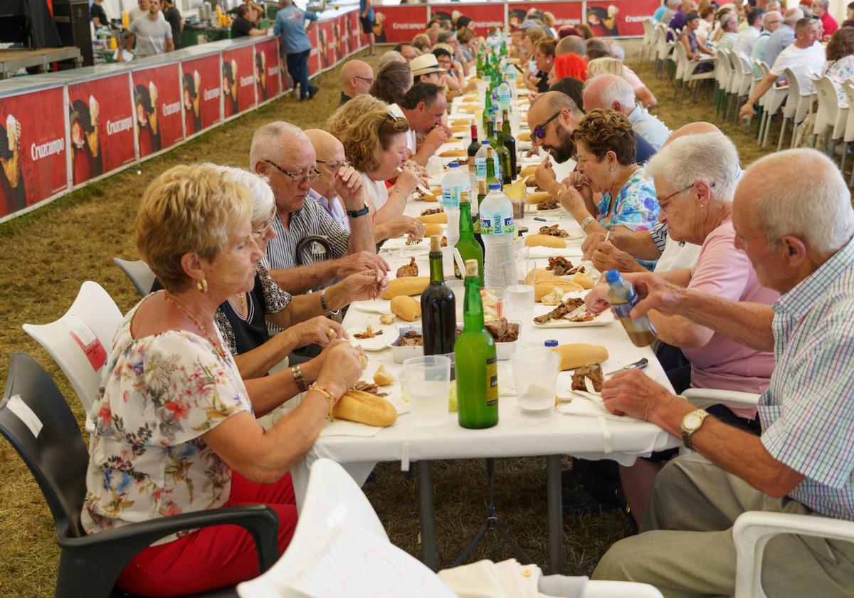 Corderada en las fiestas de Santiago en Ceares.