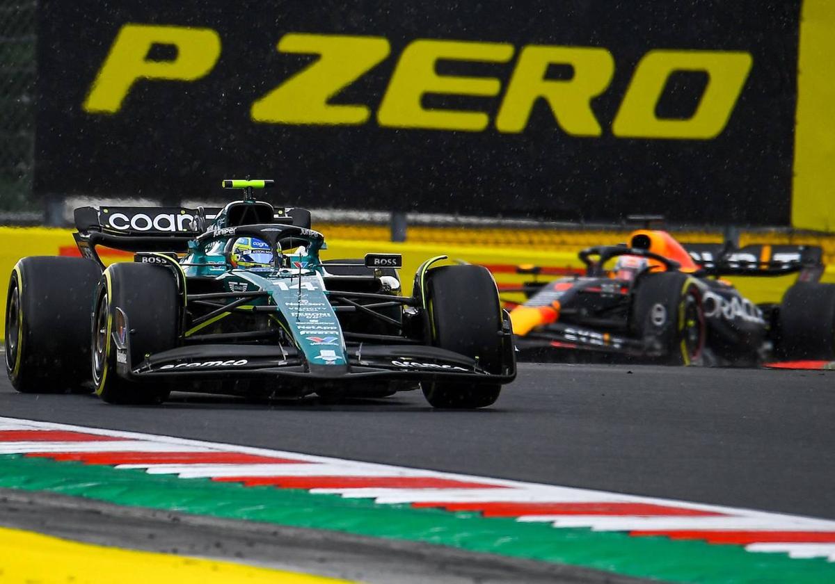 Fernando Alonso, durante la primeras sesión de entrenamientos libres del GP de Hungría.