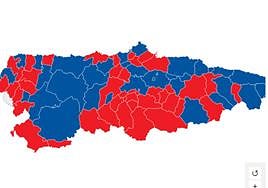 Sigue el escrutinio de los votos en Asturias