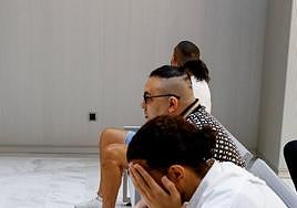 Abdelmajed Abdel Bary (centro), alias L. Jinny, durante el juicio en la Audiencia Nacional.