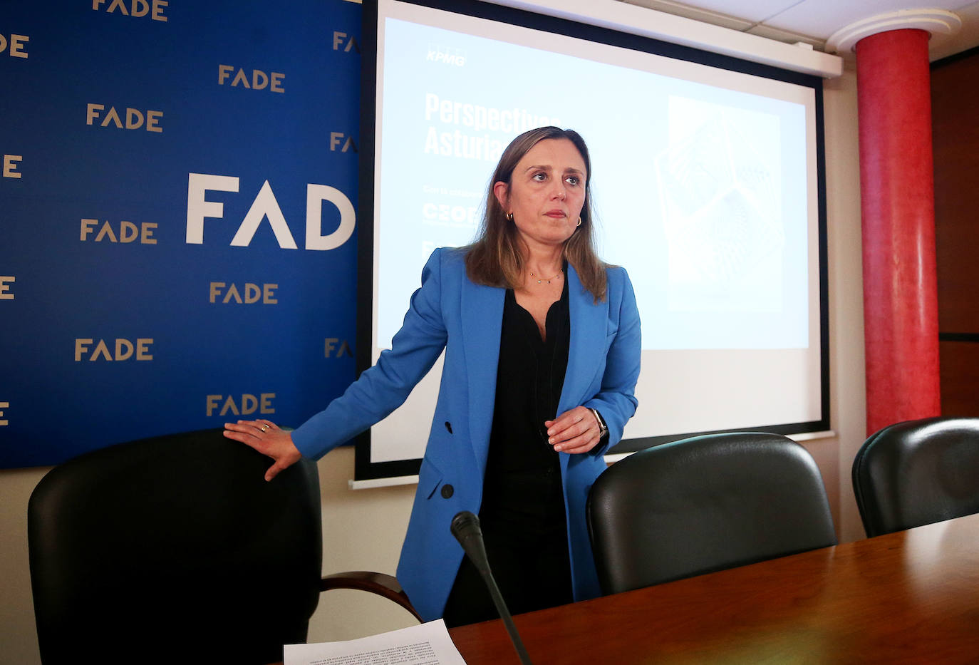 La presidenta de la Federación Asturiana de Empresarios, María Calvo.
