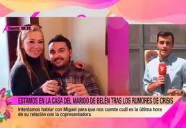 Belén Esteban habló con el reportero de 'Fiesta' sobre su matrimonio.