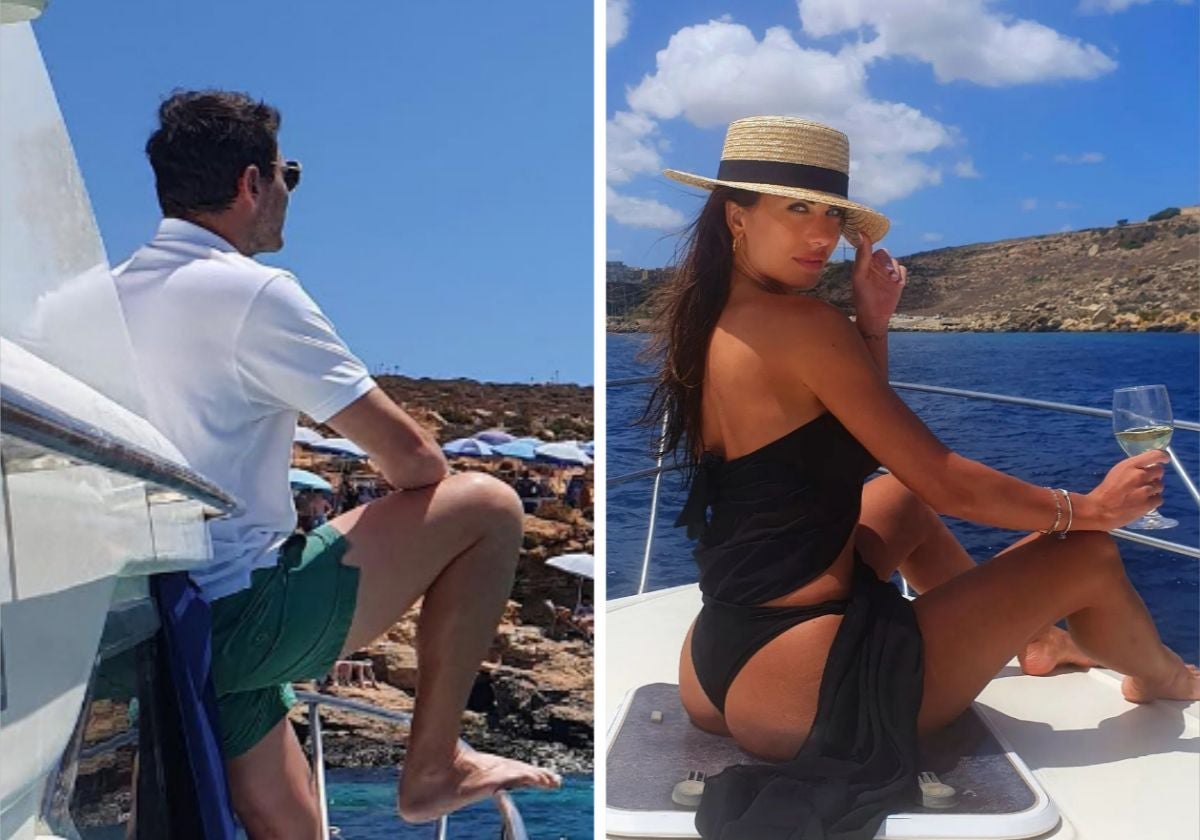 Las imágenes que subieron Iker Casillas y Miriam Paredes a sus cuentas de Instagram .