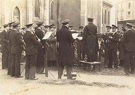 La Banda de Música de Gijón, en 1935.