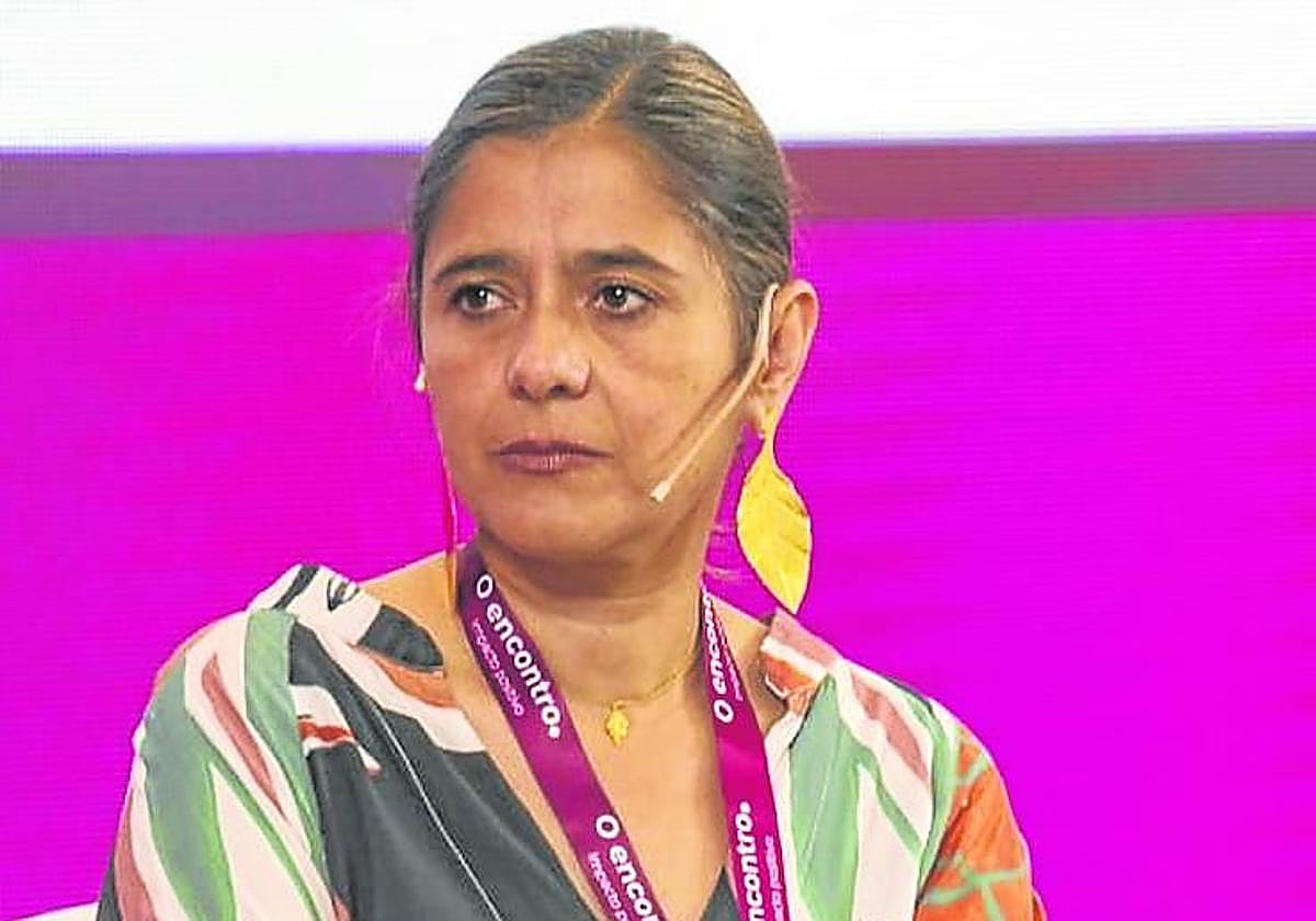 Adriana Colmenares, en una reciente charla sobre la digitalización en el mundo empresarial .