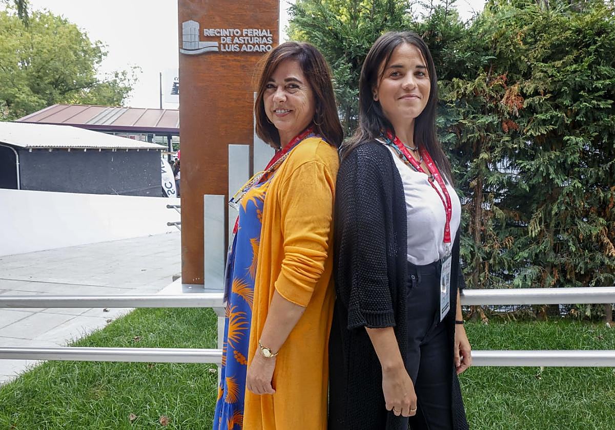 Guadalupe Moral y María Obaya, en las oficinas de la Cámara de Comercio del recinto ferial.