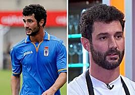 Eneko, durante su etapa en el Oviedo y en Masterchef.