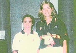 Begoña Blanco, con la infanta Cristina, en Atlanta 96.