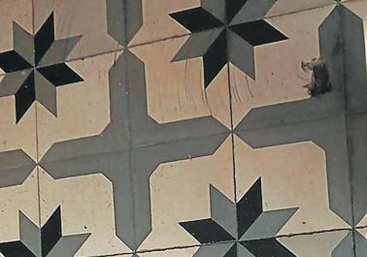 Las baldosas de la iglesia.