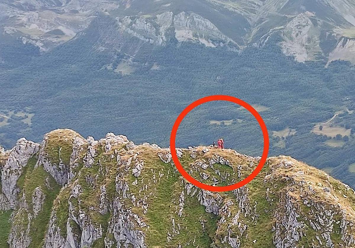 Lugar donde se encontraban las dos senderitas y su perro.