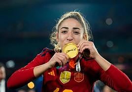 Olga Carmona, tras la final.