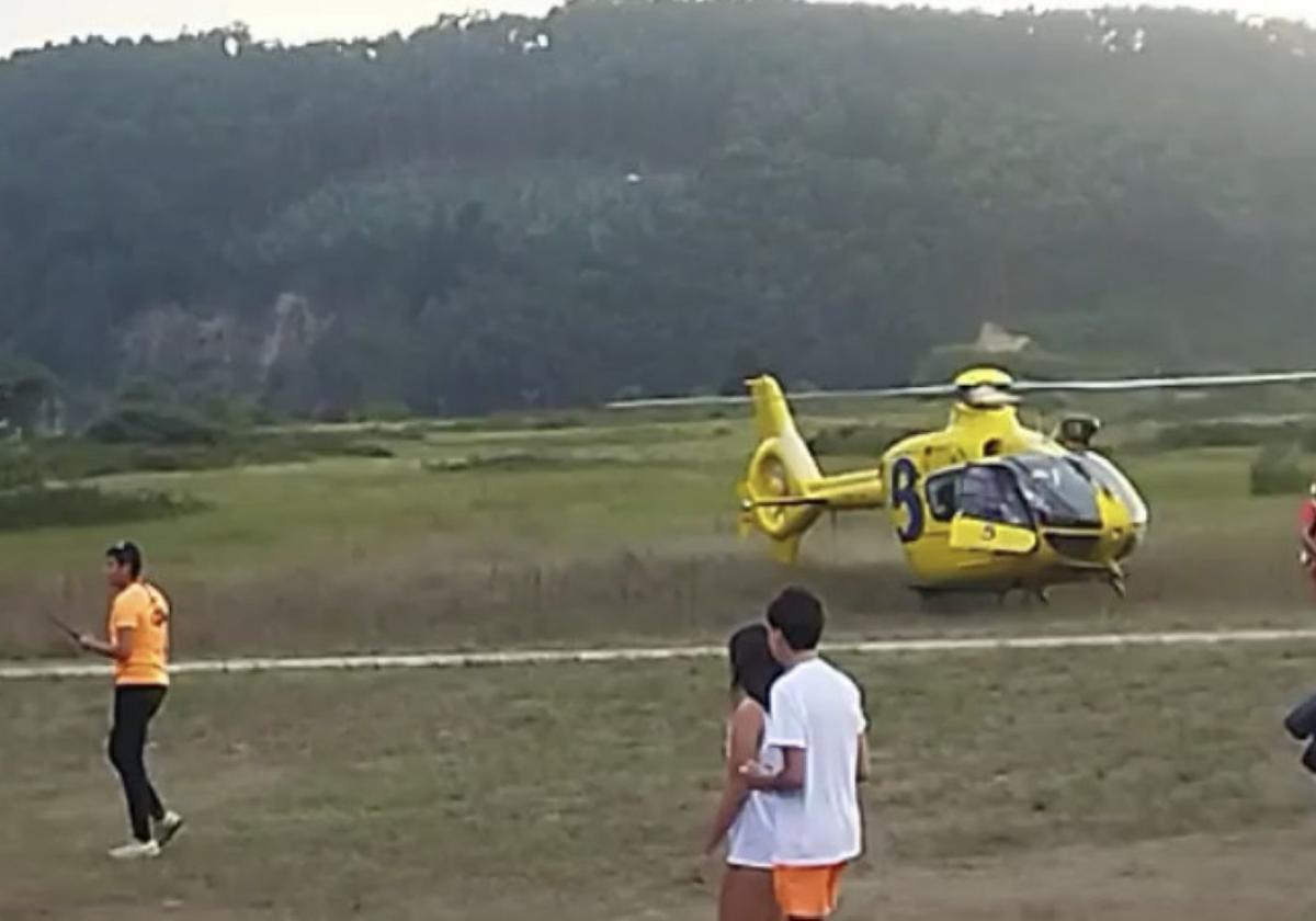 El helicóptero del Sepa.
