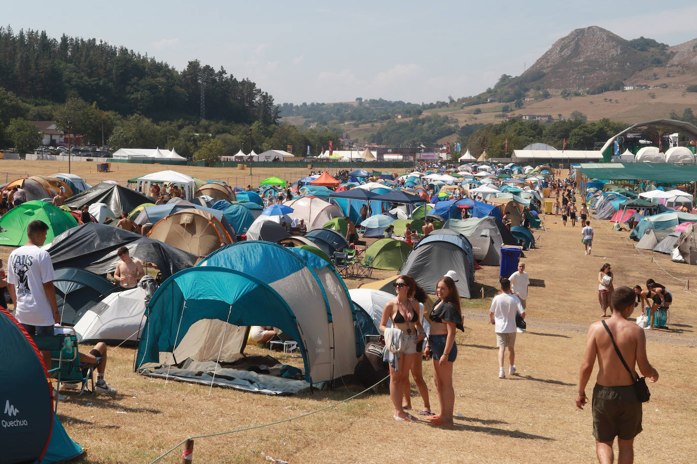 Campamento del festival Riverland.