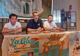 Javier Celorio, David Prada y Miguel Abad, en la presentación de las fiestas de la Virgen de la Guía.